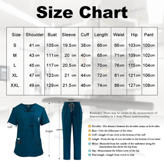 Scrubs Set Anti-Wrinkle Medical Surgical Scrub Uniform Men Women - Empire P.E