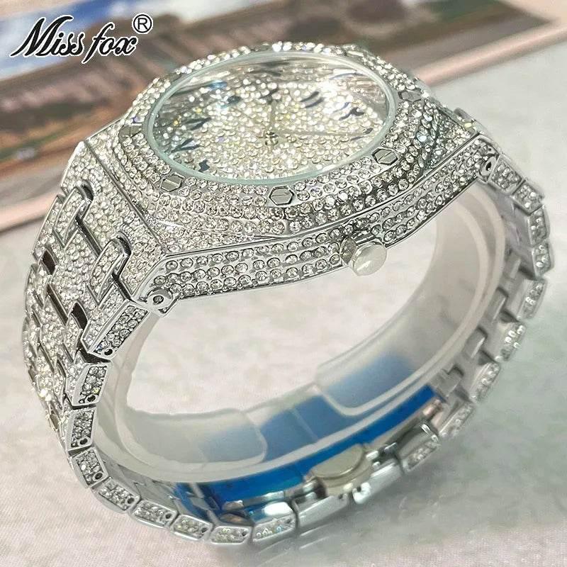 2023 New Arab Number Watch For Men Luxury Fully Diamond - Empire P.E