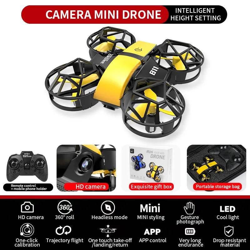 Dowellin D12 Drone Mini Remote Control Aircraft New Children's Toy HD Dual Camera Fixed Height RC Quadcopter Starter Gifts - Empire P.E