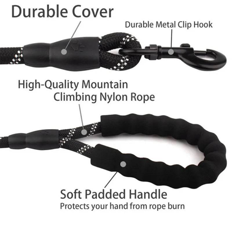 1.5m Pet Leash with Reflective & Comfortable Padded Handle for Small, Medium and Large Dogs - Empire P.E