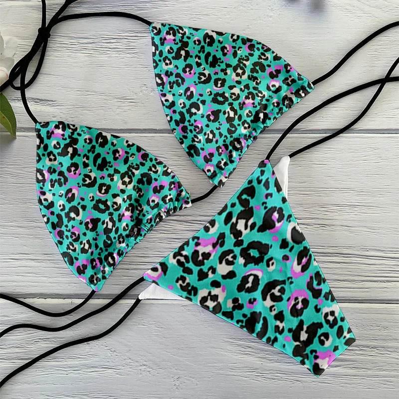 Fashion sexy bikini suit women's two-piece swimsuit leopard print summer ladies beachwear push-up swimsuit women's clothing - Empire P.E
