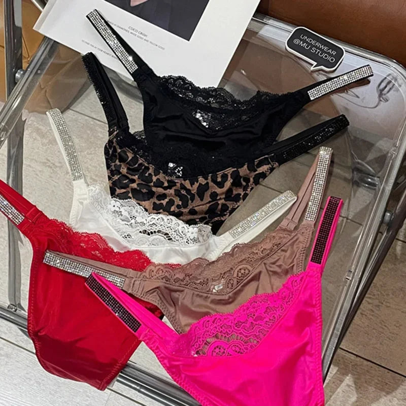 Lace Rhinestone Sexy Women Panties Seamless Underwear - Empire P.E