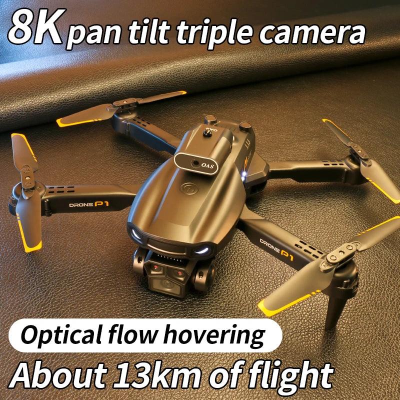 KBDFA P1 RC Drone Profesional Dual HD Camera Aerial Photography FPV Helicopters Obstacle Avoidance Foldable RC Quadcopter Toys - Empire P.E