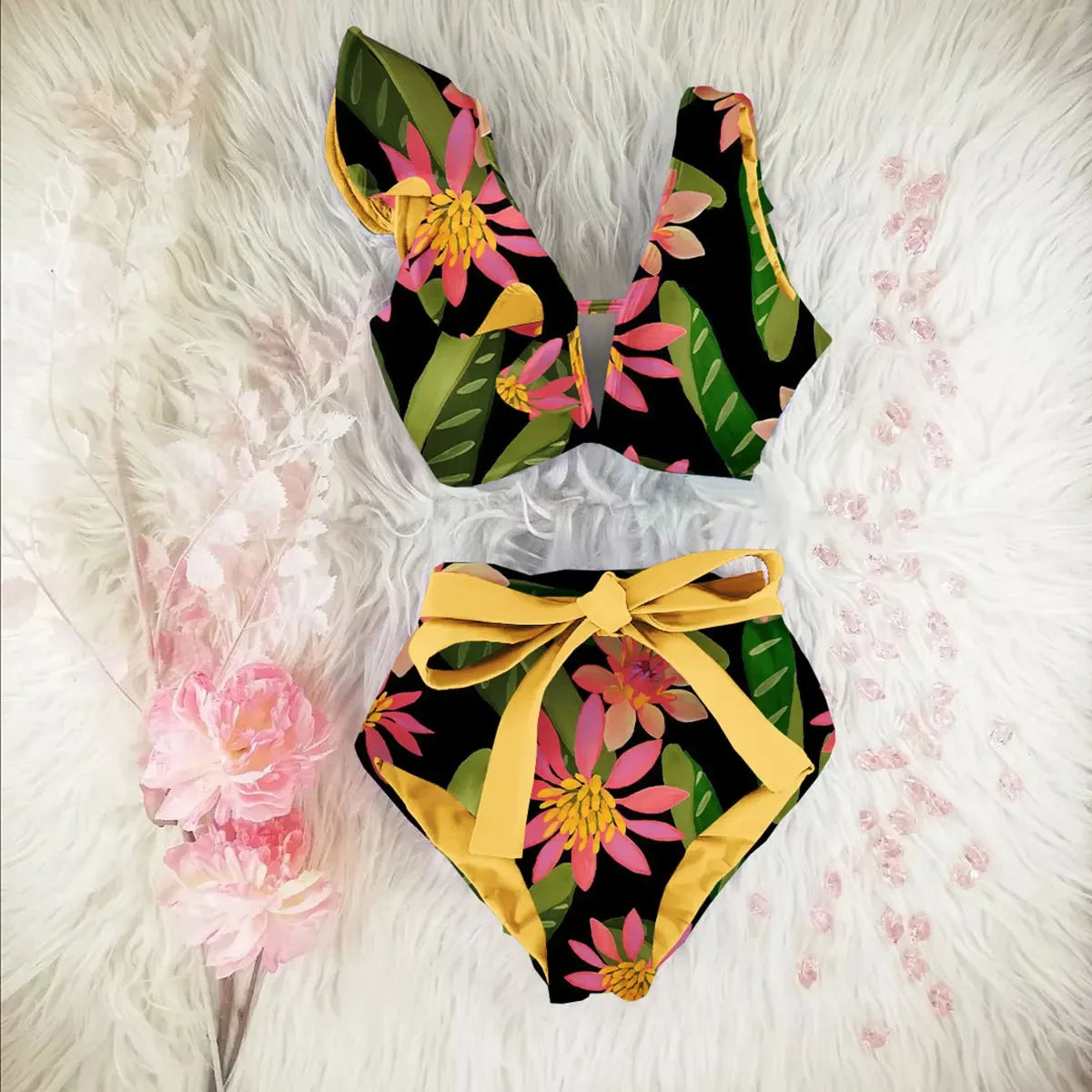 2025 New High Waist Bikini Swimsuit - Empire P.E