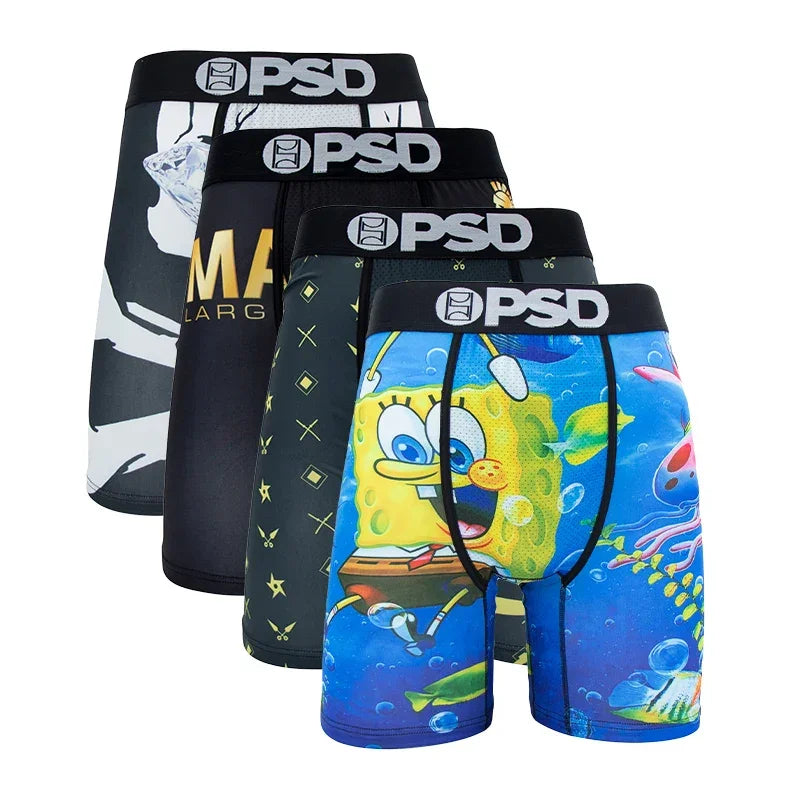 4Pcs Sexy Men Underwear Boxer Print Man Underpants Boxer - Empire P.E