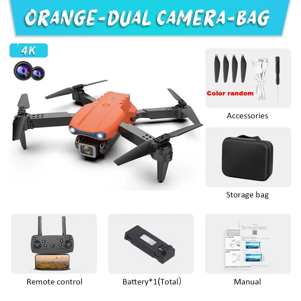 E99Pro Drone HD Professional 4k drone Dual Camera WIFI - Empire P.E