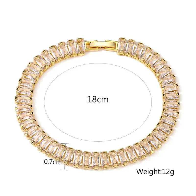 Rectangle Zirconia Tennis Bracelets for Women - Empire P.E
