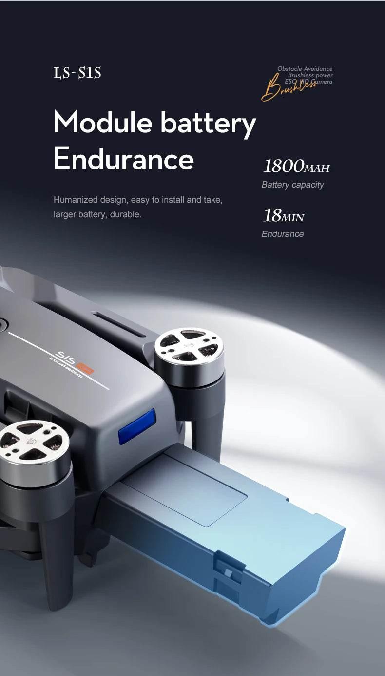 New S1S Mini Drone Caméra 8K Professional Brushless Motor Dron Obstacle Avoidance HD Dual Camera Foldable Quadcopter Toys - Empire P.E