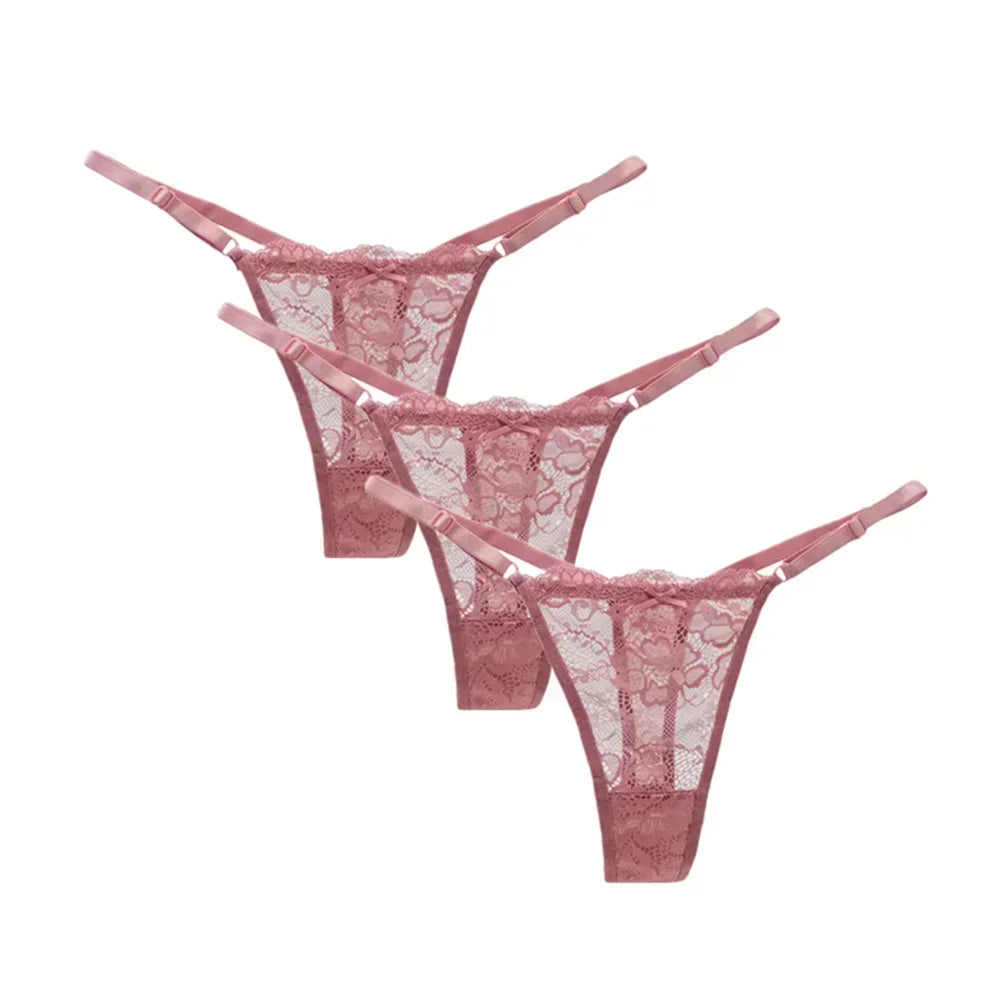3pcs/set Adjustable Strap Mesh Thong - Empire P.E