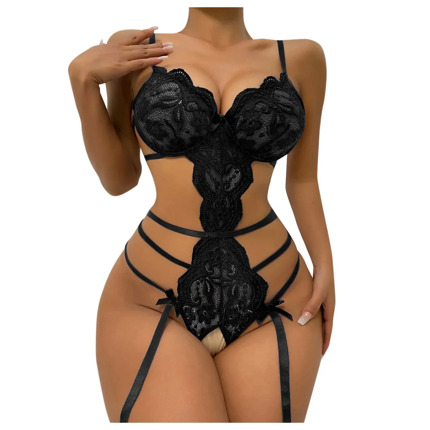 New Hot Sexy Lingerie Lace Open Bra Set - Empire P.E