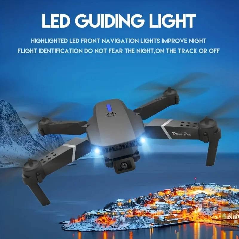 E88 Drone with Dual 4K HD Cameras, Wi-Fi, USB Charging, 1181.1inch Max Altitude, 3m/s Speed, One-Click Return, No GPS,4k drone - Empire P.E
