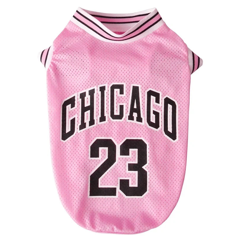 Mesh Breathable Dog Jersey Basketball