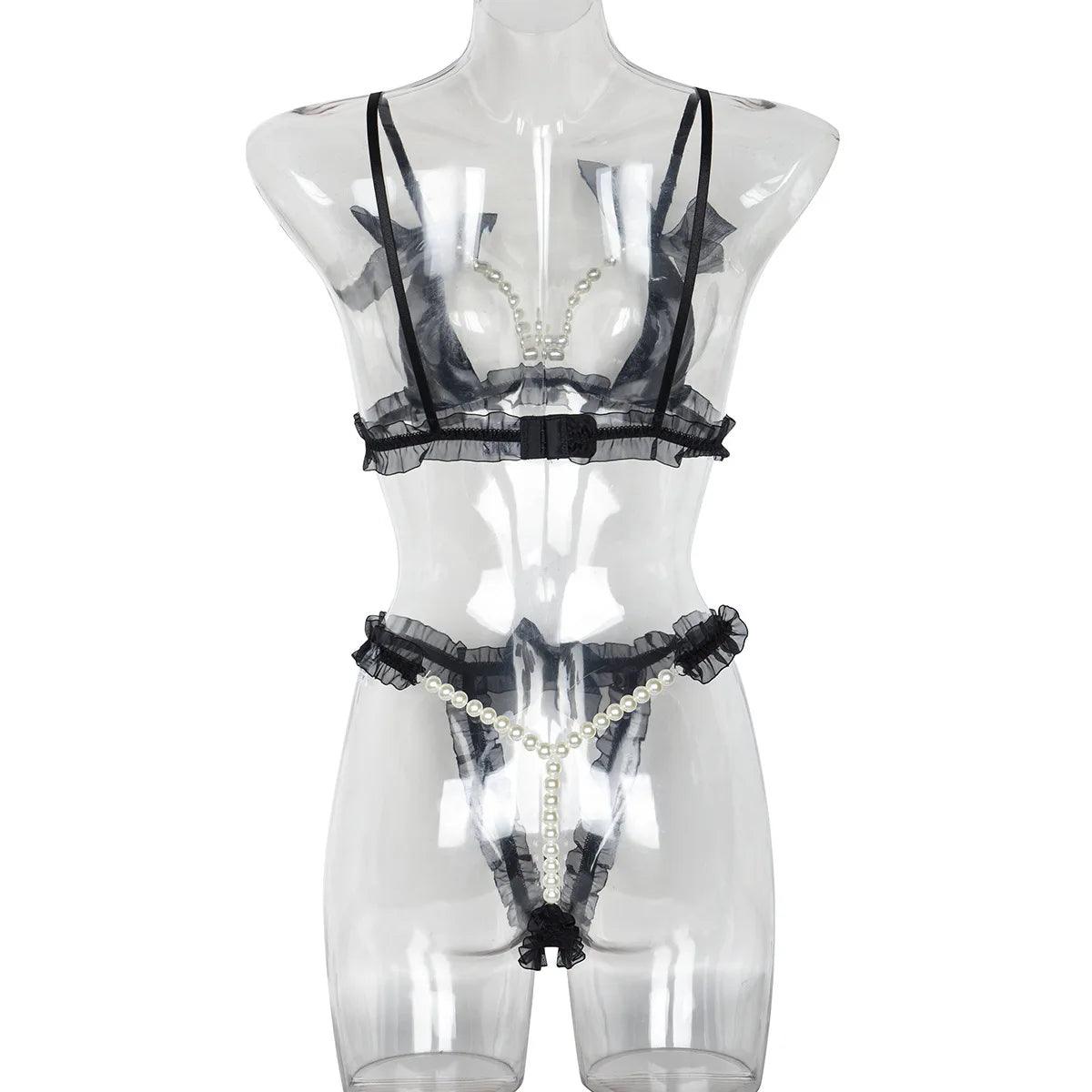 Sexy Beaded Lace Open Crotch - Empire P.E