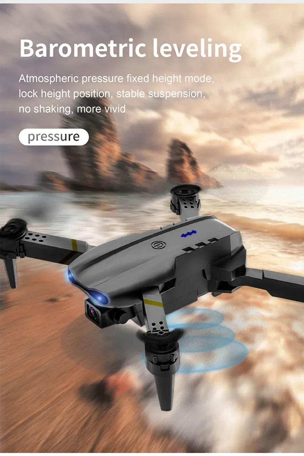 E99 Quadcopter Folding Drone Remote Control Handle Four Axis Aircraft HD Photography UAV Altitude Fixation - Empire P.E