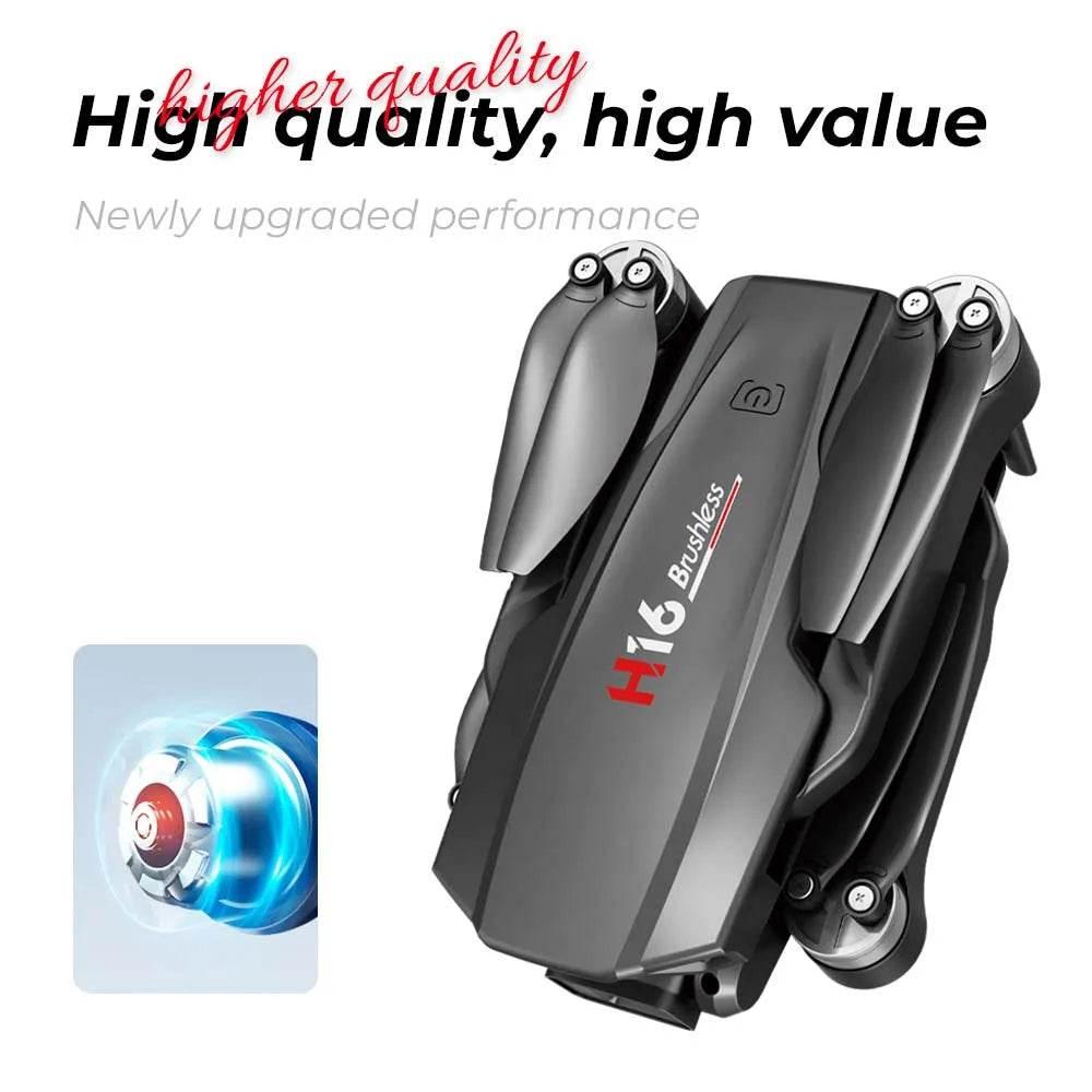 KBDFA New Drone H16 GPS Professional Dual Camera Dron Quadcopter Brushless Aerial Photography Laser Obstacle Avoidance RC Toy - Empire P.E