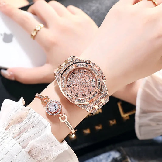 Women's Rhinestone Quartz Watch - Empire P.E