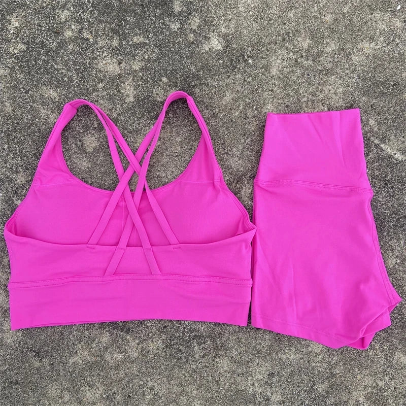 Yoga 2 Piece Gym Sports Shorts Set - Empire P.E