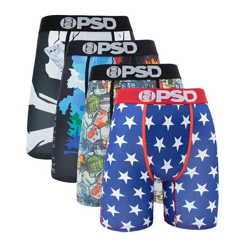 4Pcs Sexy Men Underwear Boxer Print Man Underpants Boxer - Empire P.E
