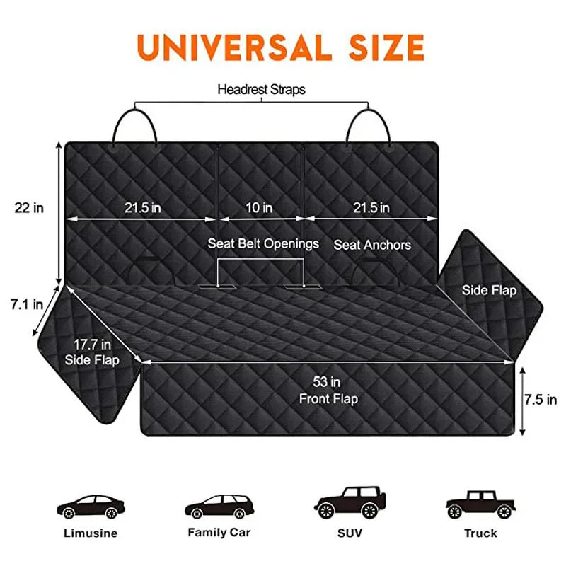 Car Dog Seat Cover for Back Seat Waterproof - Empire P.E