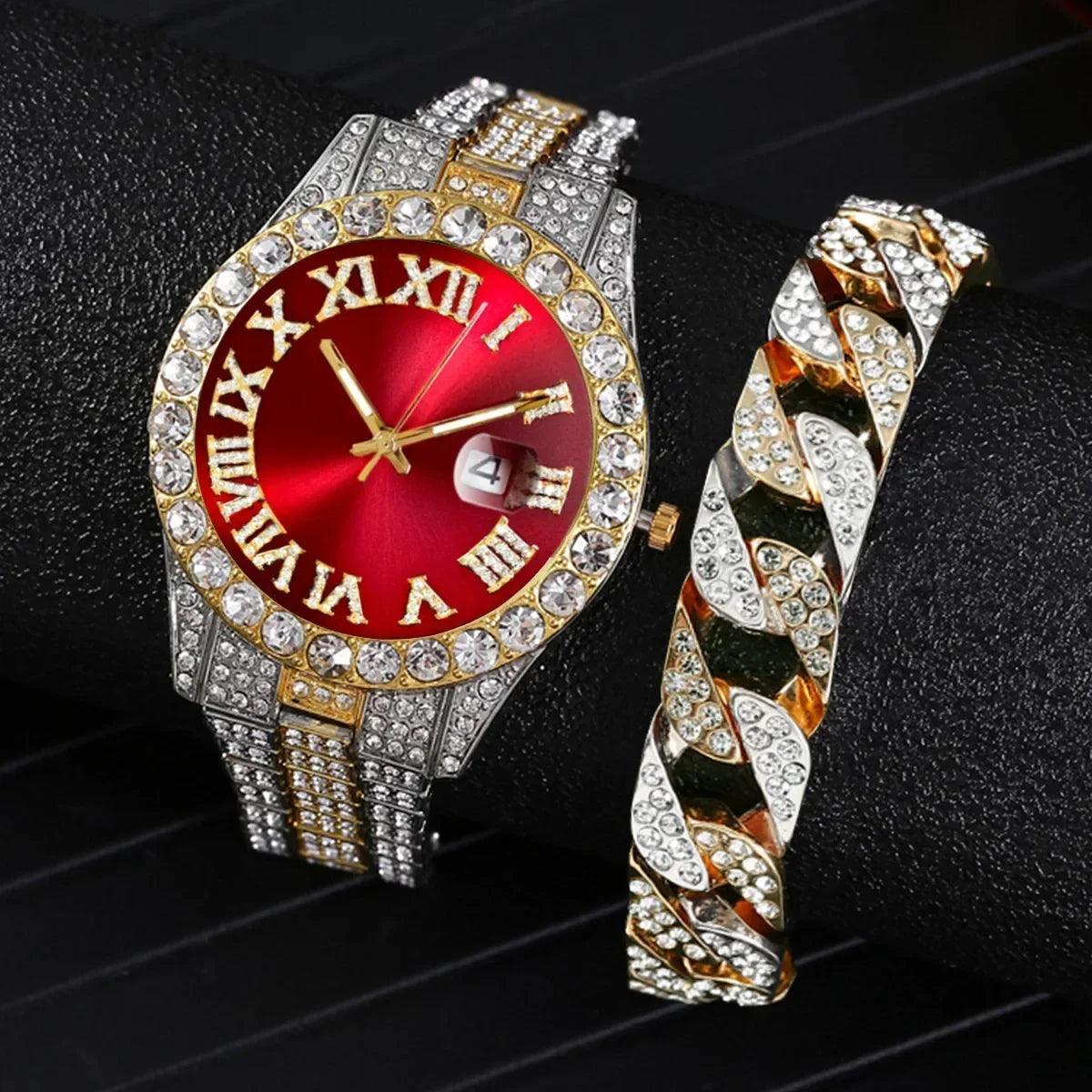 1/2Pc Watch Bracelet Set Hip Hop - Empire P.E