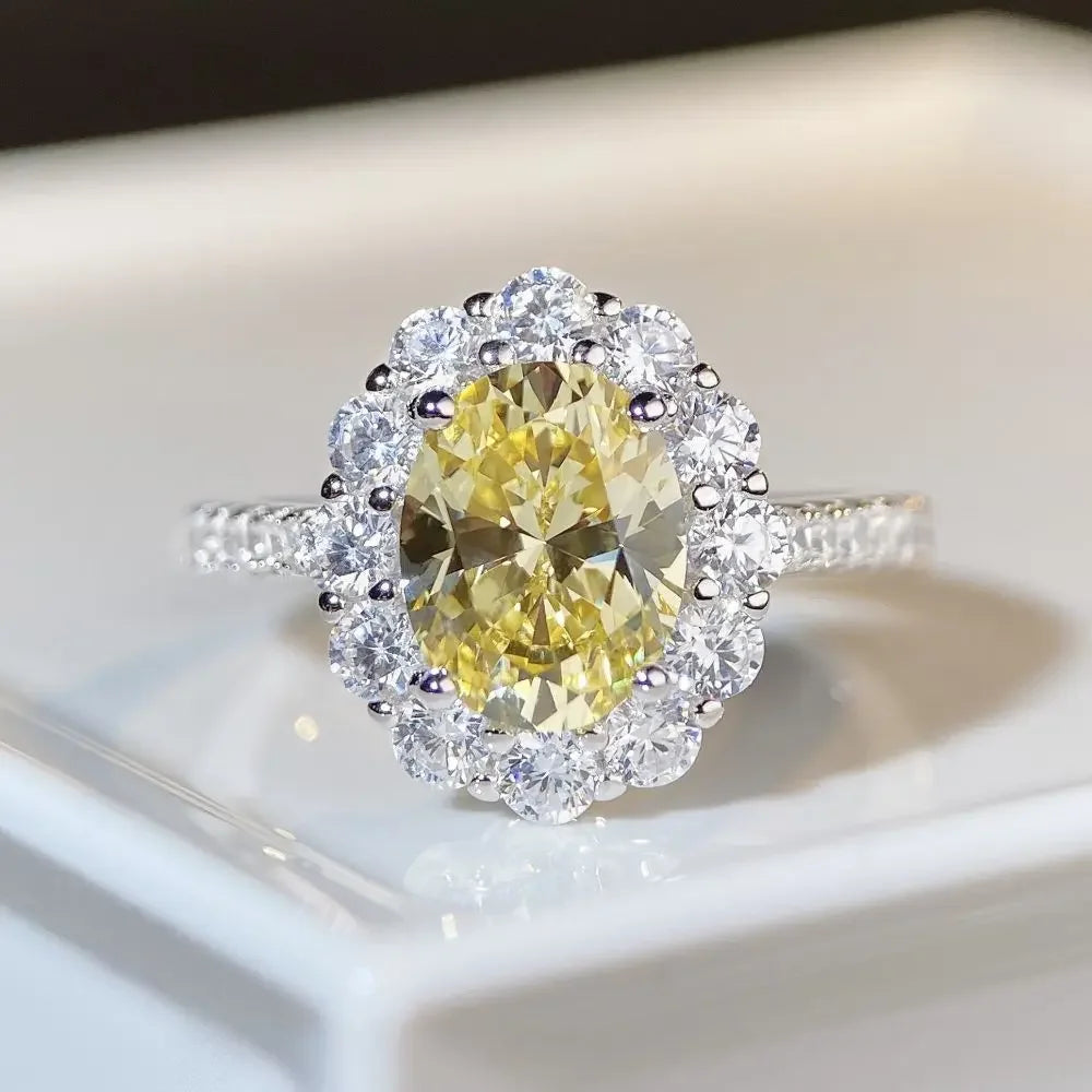 S925 Sterling Silver Egg Ring for Women - Empire P.E