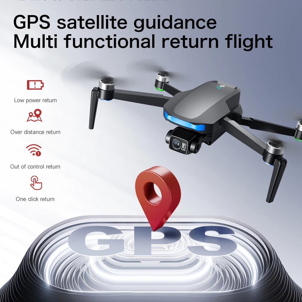 Mini Drone with Screen 3-Axis Anti-shake Gimbal 4K Aerial HD Cameras - Empire P.E