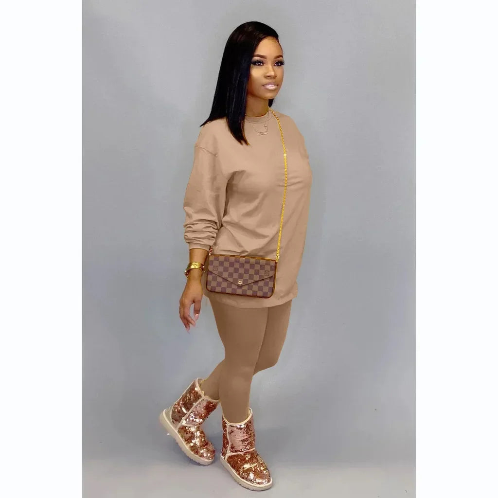 Winter Spring Two Piece Outfits for Women Short Set 2 Piece - Empire P.E