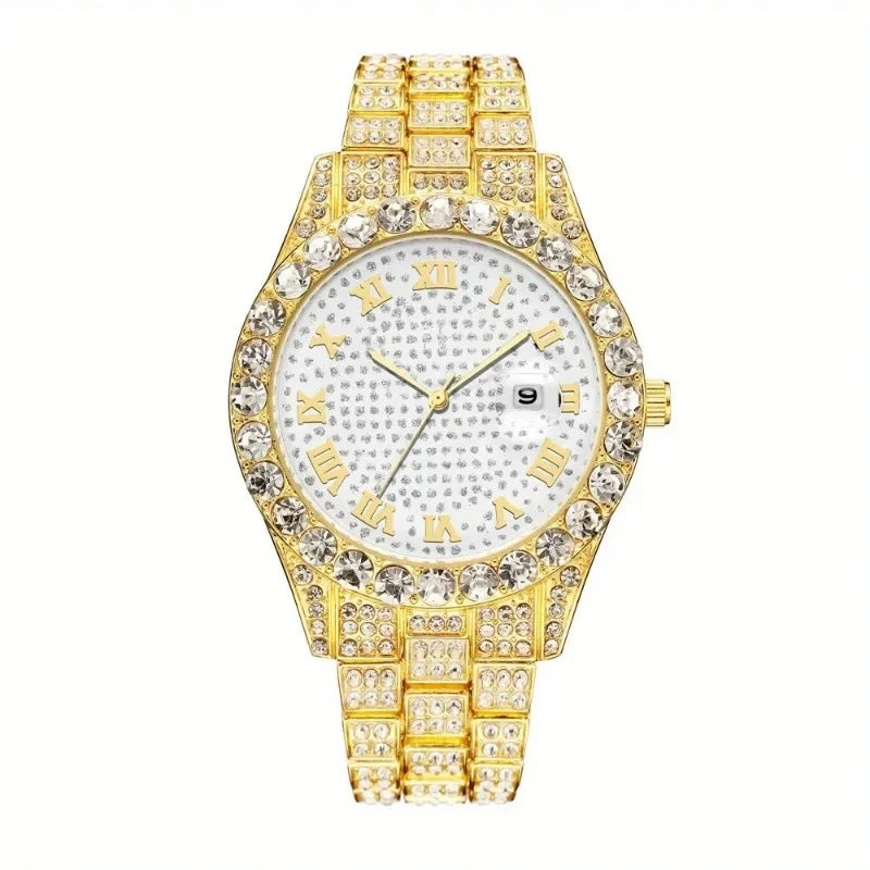 Cuban Bracelet & Men's Diamond Watch - Empire P.E