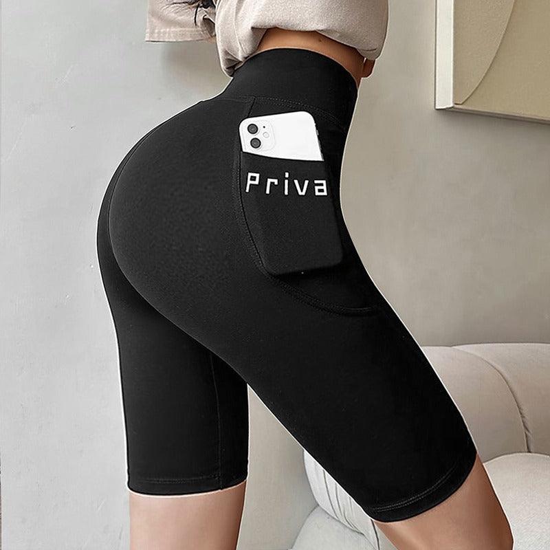 Women Yoga Sports Shorts High Waist Fitness Shorts Casual Streetwear Short Trousers Female Tight Shorts For Ladies Workout Pants - Empire P.E