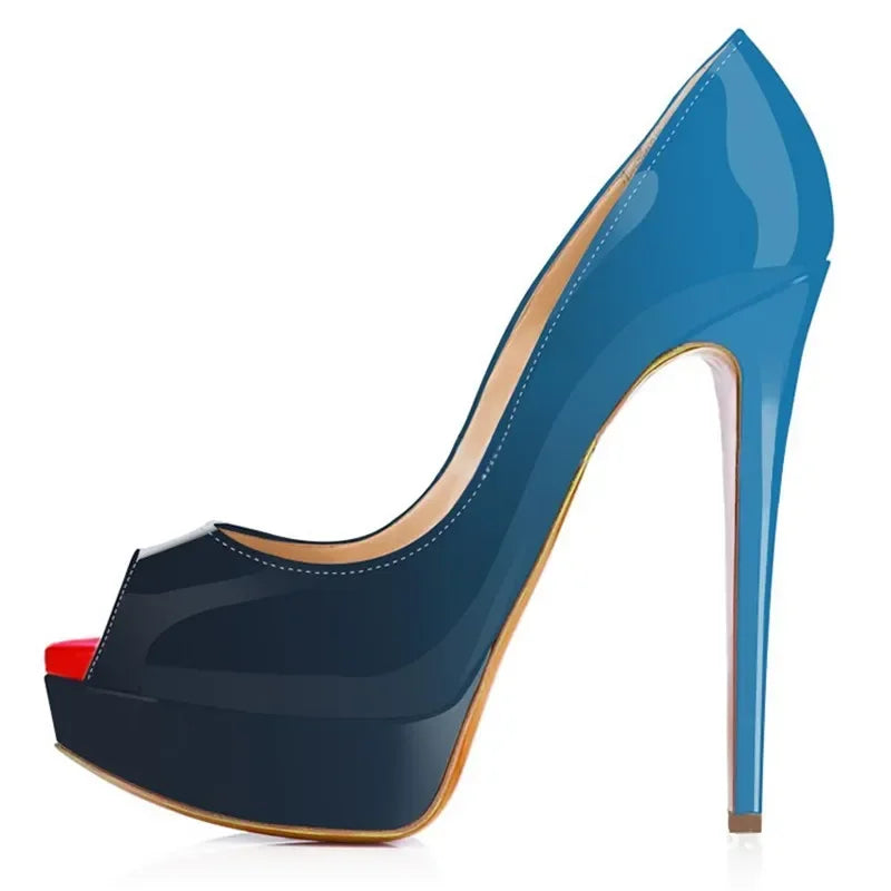 Women Pumps Sexy Platform Peep Toe 14cm - Empire P.E