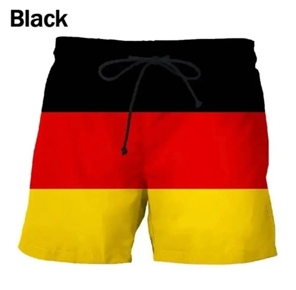 2024 Germany United States British Flag Beach Shorts Men's 3D Printed - Empire P.E
