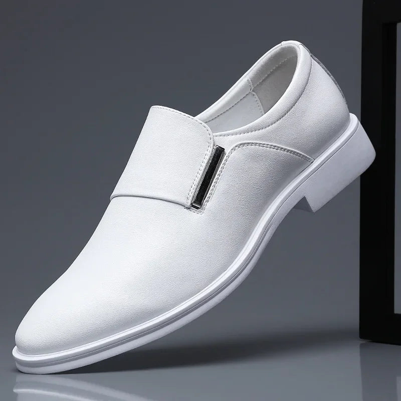 British Style Pointed-Toe Cowhide Leather Oxfords - Empire P.E