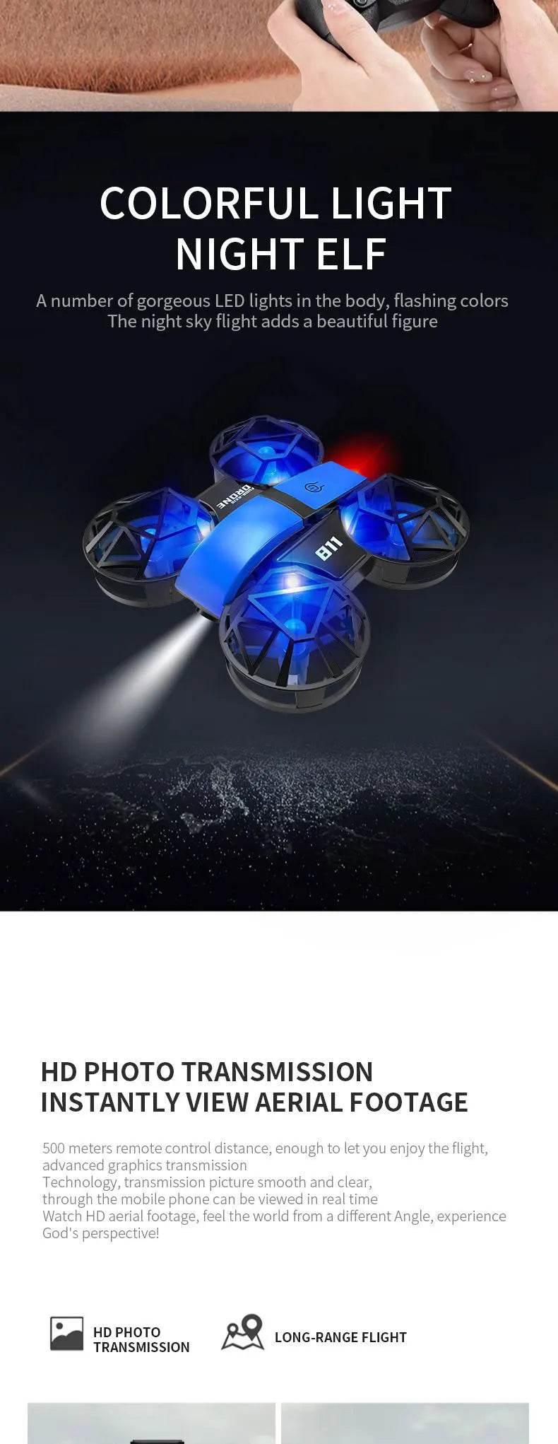 Dowellin D12 Drone Mini Remote Control Aircraft New Children's Toy HD Dual Camera Fixed Height RC Quadcopter Starter Gifts - Empire P.E