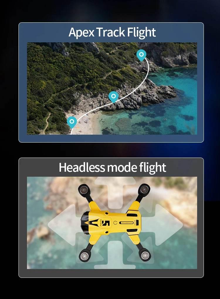 2024 New M5 Drone 8K Professional Triple Camera Brushless Motor Optical Flow Positioning Foldable Quadcopter RC Dron Toys Gifts - Empire P.E