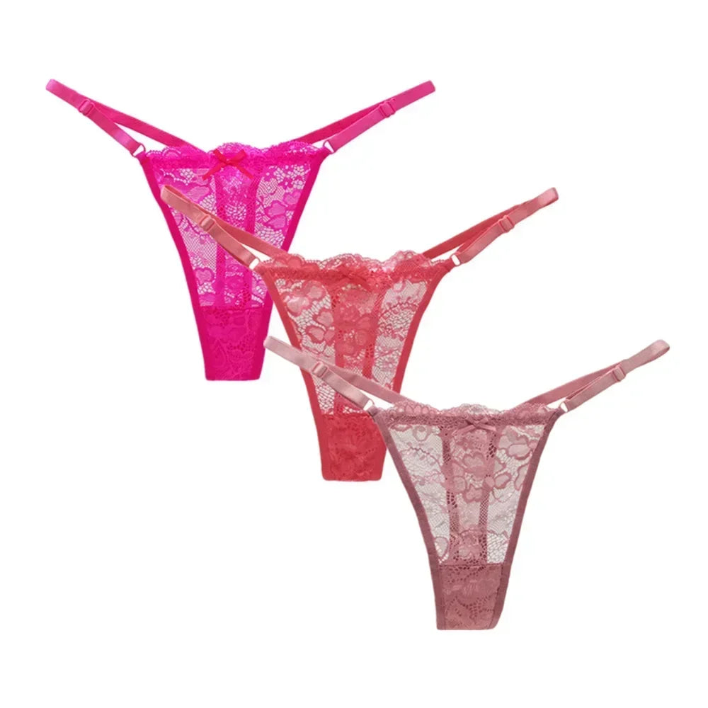 3pcs/set Adjustable Strap Mesh Thong - Empire P.E