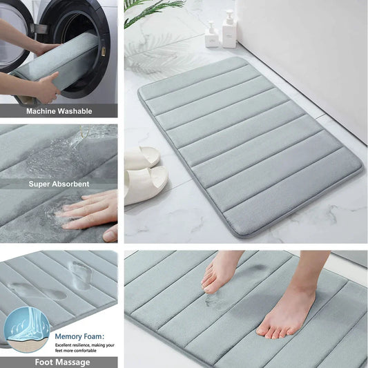 Super Absorbent Bath Mat Memory Foam - Empire P.E