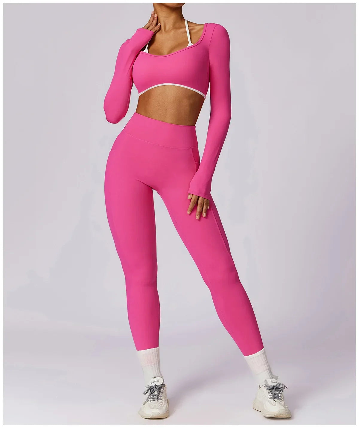 Yoga Set 2PCS Women Sportswear Push Up Workout Clothes - Empire P.E