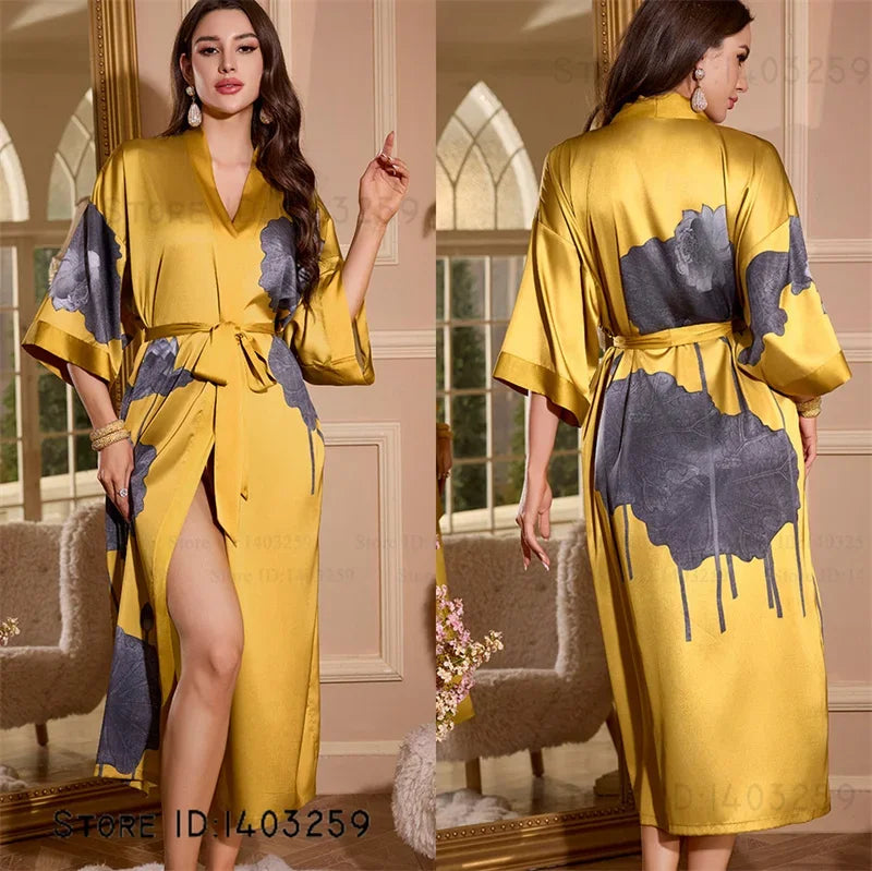 Female Long Robe Loungewear Elegant - Empire P.E