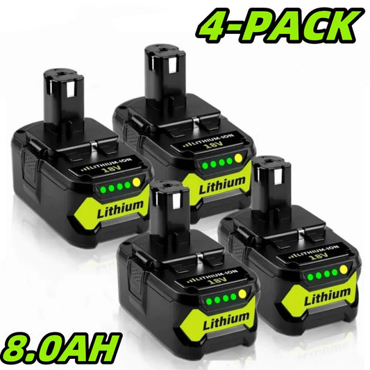 1/2/4PACK Replacement Battery 8.0Ah 18V High Capacity 8000mAh - Empire P.E