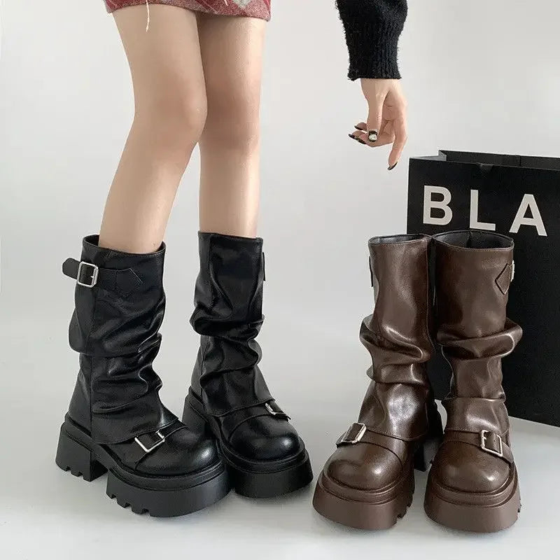 2024 Mid-Calf Women's Boots Platform Modern Boots - Empire P.E