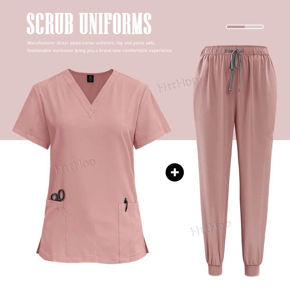 Scrubs Uniforms Sets Nurse Grey Scrubs Uniform Top for Men Hospital Medical Scrubs Unisex Clinic Nursing Surgical Uniforms Woman - Empire P.E
