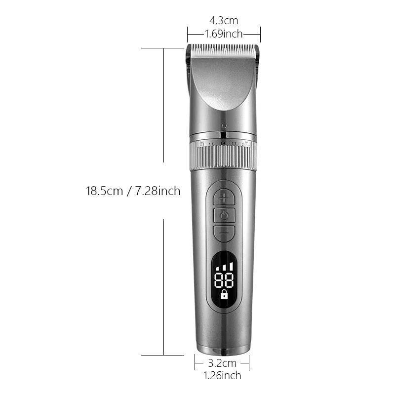 Electric Hair Clipper Men's Professional Hair Clipper Ceramic Blade Household Low Noise Trimmer USB Charging Men's Haircut Tools - Empire P.E