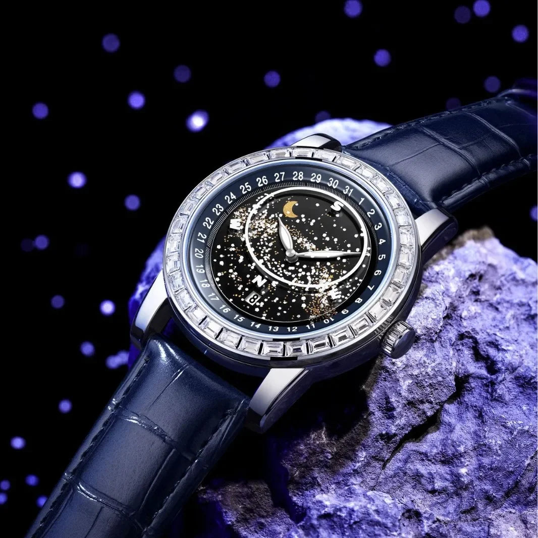 Rotating Gypsy Star Diamond Watch - Empire P.E
