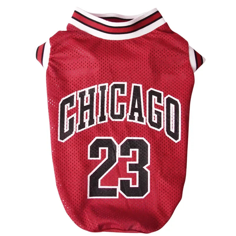 Mesh Breathable Dog Jersey Basketball