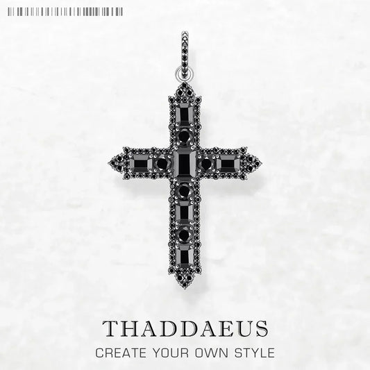 Timeless Cross Black Zircon Pendant