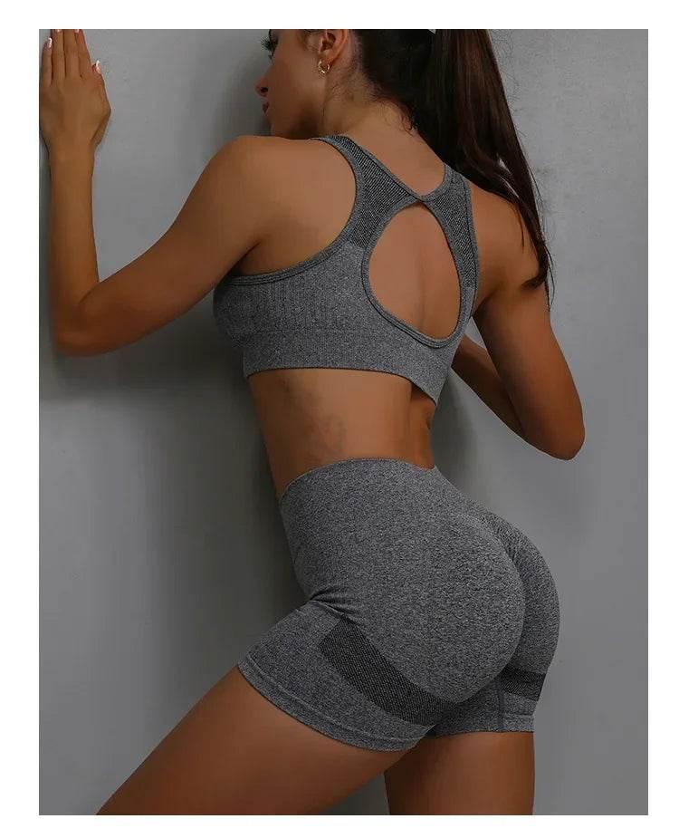 Yoga Suit Yoga Sports Underwear Women's Fitness Suit Vest Running Sports Yoga Shorts Set Yoga Set Workout Set - Empire P.E