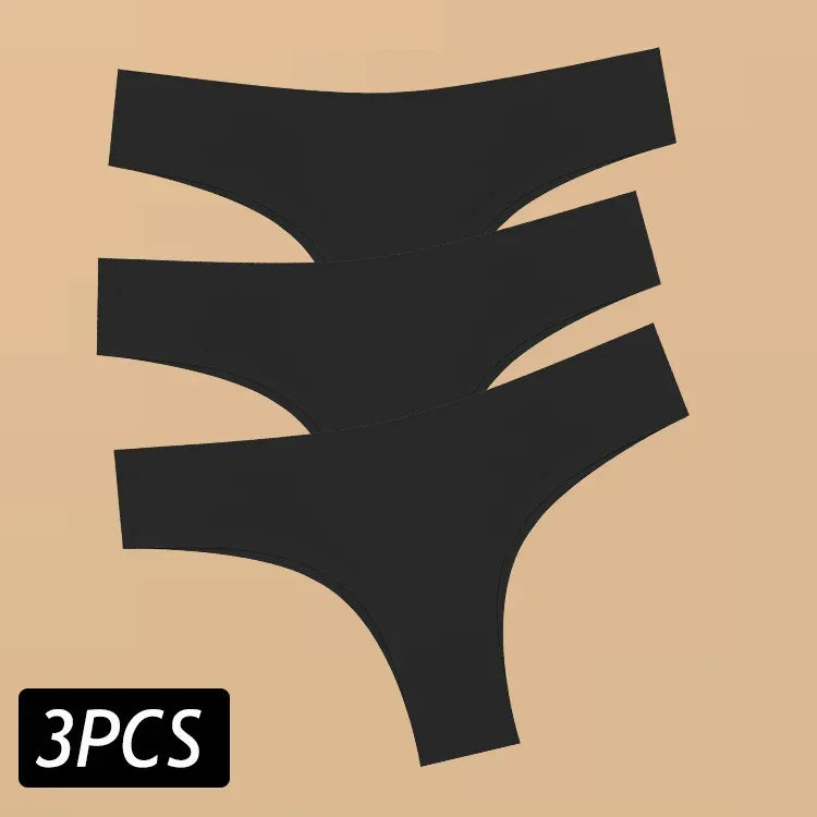 3PCS Women's Ultra-thin Seamless Panties Sexy Low Waist G-string - Empire P.E