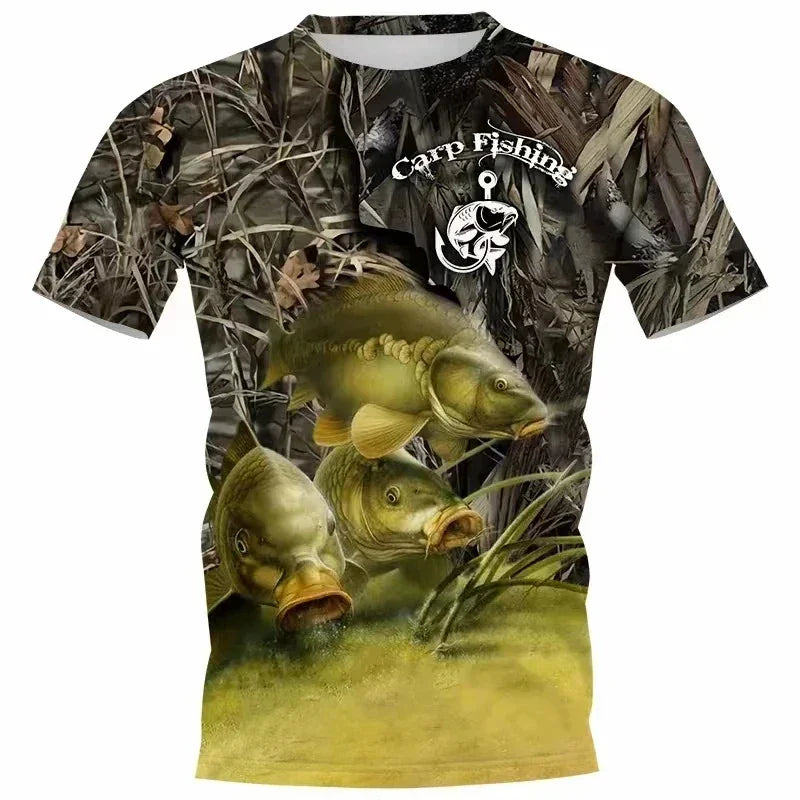 Fish Graphic Oversize Short Sleeve T-shirts - Empire P.E