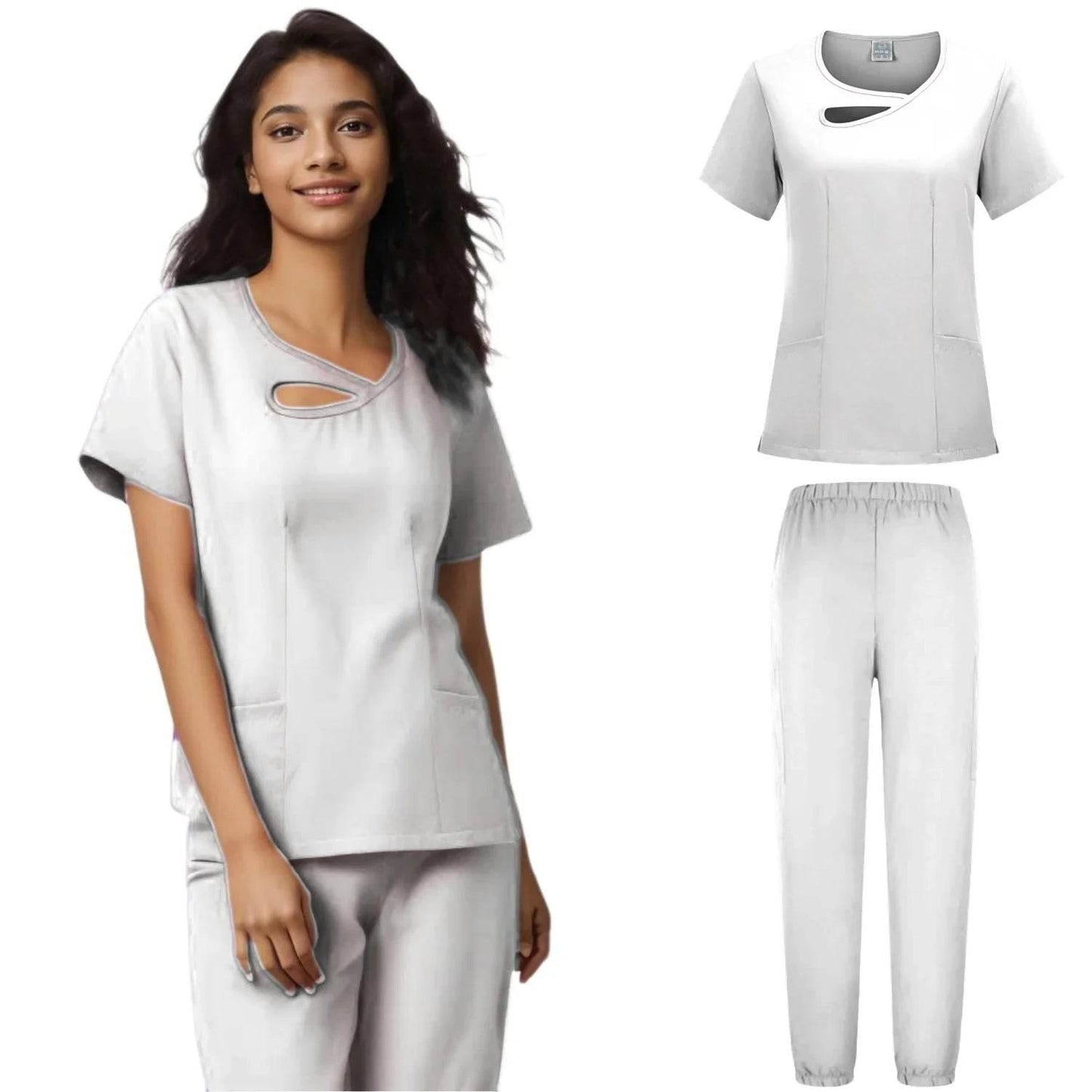 New Design Hospital Scrubs Set Nursing Spandex And Stretch Medical Uniforms Nurse Uniform Fit Scrubs Women Scrubs Sets - Empire P.E