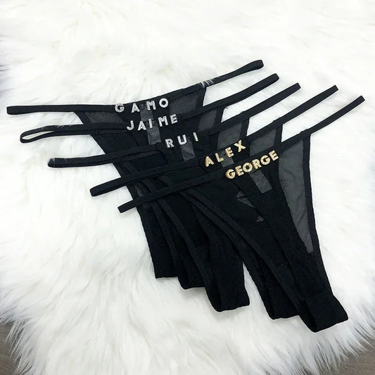 Custom Thongs Name Letter Women - Empire P.E